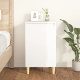 Nachttisch aus glänzend weißem Sperrholz, 40 x 35 x 70 cm von vidaXL, Nachttische - Ref: Foro24-819632, Preis: 46,04 €, Rabat...