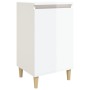 Mesita de noche madera contrachapada blanco brillo 40x35x70 cm de vidaXL, Mesitas de noche - Ref: Foro24-819632, Precio: 46,5...