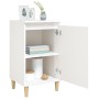 Mesita de noche madera contrachapada blanco brillo 40x35x70 cm de vidaXL, Mesitas de noche - Ref: Foro24-819632, Precio: 46,5...