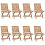 Sillas de jardín plegables 8 uds madera maciza teca con cojines en Sillas de jardín | Comprar online en Foru.es
