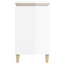 Mesita de noche madera contrachapada blanco brillo 40x35x70 cm de vidaXL, Mesitas de noche - Ref: Foro24-819632, Precio: 46,5...