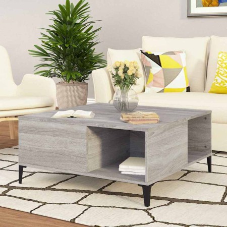 Mesa de centro madera contrachapada gris Sonoma 80x80x36,5 cm en Mesas de centro | Comprar online en Foru.es