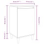 Mesita de noche madera contrachapada blanco brillo 40x35x70 cm de vidaXL, Mesitas de noche - Ref: Foro24-819632, Precio: 46,5...