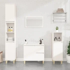 Weißer Badezimmerschrank aus Sperrholz, 65 x 33 x 60 cm von vidaXL, Badezimmermöbel - Ref: Foro24-819820, Preis: 65,39 €, Rab...