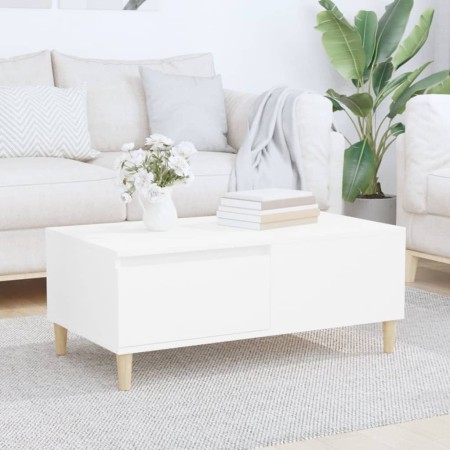 Mesa de centro madera contrachapada blanco 90x50x36,5 cm en Mesas de centro | Comprar online en Foru.es