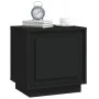 Mesita de noche madera contrachapada negro 44x35x45 cm de vidaXL, Mesitas de noche - Ref: Foro24-819838, Precio: 39,95 €, Des...