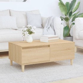 Mesa de centro madera contrachapada roble Sonoma 90x50x36,5 cm en Mesas de centro | Comprar online en Foru.es