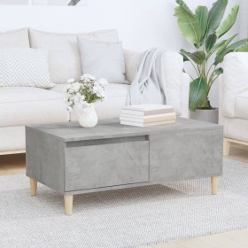 Mesa de centro madera contrachapada gris hormigón 90x50x36,5 cm en Mesas de centro | Comprar online en Foru.es