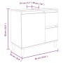 Armario de baño madera contrachapada blanco 65x33x60 cm de vidaXL, Muebles de baño - Ref: Foro24-819820, Precio: 66,65 €, Des...