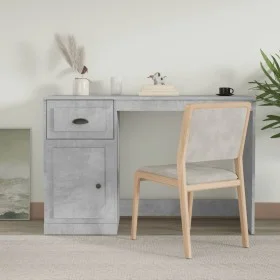 Escritorio con cajón madera gris hormigón 115x50x75 cm de vidaXL, Escritorios - Ref: Foro24-816476, Precio: 74,32 €, Descuent...