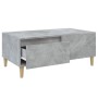 Mesa de centro madera contrachapada gris hormigón 90x50x36,5 cm en Mesas de centro | Comprar online en Foru.es