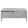 Mesa de centro madera contrachapada gris hormigón 90x50x36,5 cm en Mesas de centro | Comprar online en Foru.es