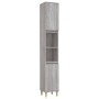 Armario de baño madera contrachapada gris Sonoma 30x30x190 cm de vidaXL, Tocadores de baño - Ref: Foro24-819794, Precio: 87,5...