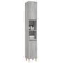 Armario de baño madera contrachapada gris Sonoma 30x30x190 cm de vidaXL, Tocadores de baño - Ref: Foro24-819794, Precio: 87,5...