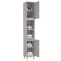 Armario de baño madera contrachapada gris Sonoma 30x30x190 cm de vidaXL, Tocadores de baño - Ref: Foro24-819794, Precio: 87,5...