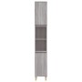 Armario de baño madera contrachapada gris Sonoma 30x30x190 cm de vidaXL, Tocadores de baño - Ref: Foro24-819794, Precio: 87,5...