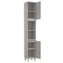 Armario de baño madera contrachapada gris Sonoma 30x30x190 cm de vidaXL, Tocadores de baño - Ref: Foro24-819794, Precio: 87,5...