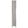 Armario de baño madera contrachapada gris Sonoma 30x30x190 cm de vidaXL, Tocadores de baño - Ref: Foro24-819794, Precio: 87,5...