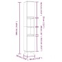 Armario de baño madera contrachapada gris Sonoma 30x30x190 cm de vidaXL, Tocadores de baño - Ref: Foro24-819794, Precio: 87,5...