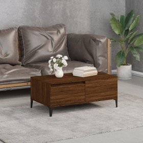 Mesa de centro madera contrachapada marrón roble 90x50x36,5 cm en Mesas de centro | Comprar online en Foru.es