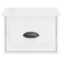 Mesita de noche de pared blanco brillante 41,5x36x28 cm de vidaXL, Mesitas de noche - Ref: Foro24-816380, Precio: 33,67 €, De...
