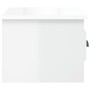 Mesita de noche de pared blanco brillante 41,5x36x28 cm de vidaXL, Mesitas de noche - Ref: Foro24-816380, Precio: 33,67 €, De...
