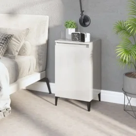 Mesita de noche madera contrachapada blanco brillo 40x35x70 cm de vidaXL, Mesitas de noche - Ref: Foro24-819648, Precio: 41,8...