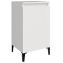 Mesita de noche madera contrachapada blanco brillo 40x35x70 cm de vidaXL, Mesitas de noche - Ref: Foro24-819648, Precio: 42,2...