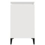 Mesita de noche madera contrachapada blanco brillo 40x35x70 cm de vidaXL, Mesitas de noche - Ref: Foro24-819648, Precio: 42,2...