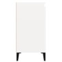 Mesita de noche madera contrachapada blanco brillo 40x35x70 cm de vidaXL, Mesitas de noche - Ref: Foro24-819648, Precio: 42,2...