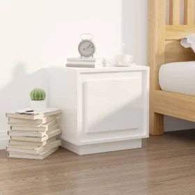 Bedside table made of glossy white plywood, measuring 44x35x45 cm. by vidaXL, Nightstands - Ref: Foro24-819840, Price: 38,50 ...