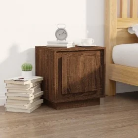 Mesita de noche madera contrachapada marrón roble 44x35x45 cm de vidaXL, Mesitas de noche - Ref: Foro24-819850, Precio: 36,61...