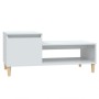 Mesa de centro madera contrachapada blanco brillo 100x50x45 cm en Mesas de centro | Comprar online en Foru.es
