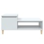 Mesa de centro madera contrachapada blanco brillo 100x50x45 cm en Mesas de centro | Comprar online en Foru.es