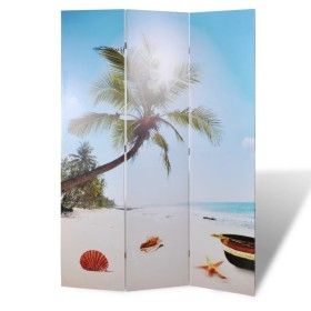 Biombo divisor plegable 120x170 cm playa de vidaXL, Divisores de ambientes - Ref: Foro24-240474, Precio: 85,60 €, Descuento: %