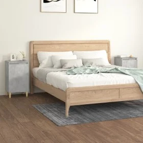 Mesitas de noche 2 uds madera gris hormigón 40x35x70 cm de vidaXL, Mesitas de noche - Ref: Foro24-819637, Precio: 64,13 €, De...