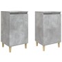 Mesitas de noche 2 uds madera gris hormigón 40x35x70 cm de vidaXL, Mesitas de noche - Ref: Foro24-819637, Precio: 64,78 €, De...