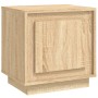 Mesita de noche madera contrachapada roble sonoma 44x35x45 cm de vidaXL, Mesitas de noche - Ref: Foro24-819842, Precio: 36,09...