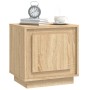 Mesita de noche madera contrachapada roble sonoma 44x35x45 cm de vidaXL, Mesitas de noche - Ref: Foro24-819842, Precio: 36,09...