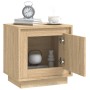 Mesita de noche madera contrachapada roble sonoma 44x35x45 cm de vidaXL, Mesitas de noche - Ref: Foro24-819842, Precio: 36,09...