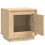 Mesita de noche madera contrachapada roble sonoma 44x35x45 cm de vidaXL, Mesitas de noche - Ref: Foro24-819842, Precio: 36,09...