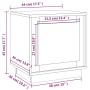 Mesita de noche madera contrachapada roble sonoma 44x35x45 cm de vidaXL, Mesitas de noche - Ref: Foro24-819842, Precio: 36,09...