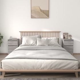 Mesitas de noche 2 uds color gris Sonoma 40x35x70 cm de vidaXL, Mesitas de noche - Ref: Foro24-819705, Precio: 79,73 €, Descu...