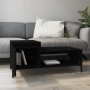Mesa de centro madera contrachapada negro 100x50x45 cm en Mesas de centro | Comprar online en Foru.es
