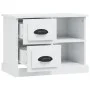 Mesita de noche blanco brillante 60x35,5x45 cm de vidaXL, Mesitas de noche - Ref: Foro24-816370, Precio: 54,04 €, Descuento: %