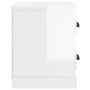 Mesita de noche blanco brillante 60x35,5x45 cm de vidaXL, Mesitas de noche - Ref: Foro24-816370, Precio: 54,67 €, Descuento: %