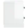 Mesita de noche blanco brillante 60x35,5x45 cm de vidaXL, Mesitas de noche - Ref: Foro24-816370, Precio: 54,04 €, Descuento: %