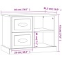 Mesita de noche blanco brillante 60x35,5x45 cm de vidaXL, Mesitas de noche - Ref: Foro24-816370, Precio: 54,67 €, Descuento: %