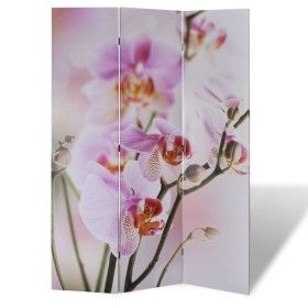 Biombo divisor plegable flores 120x170 cm de vidaXL, Divisores de ambientes - Ref: Foro24-240475, Precio: 93,01 €, Descuento: %