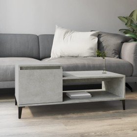 Mesa de centro madera contrachapada gris hormigón 100x50x45 cm en Mesas de centro | Comprar online en Foru.es